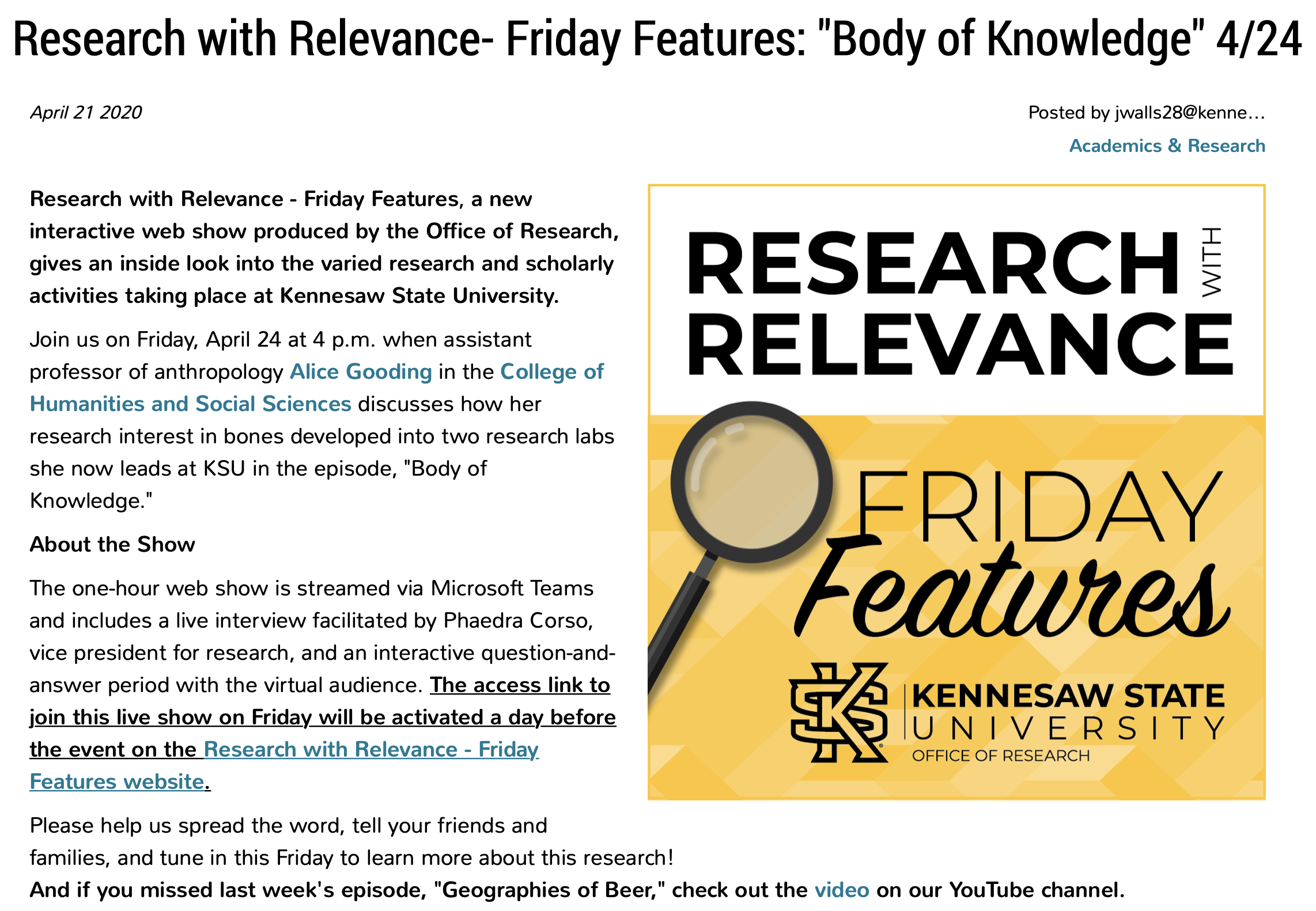 Test 2 - KsuWeb - Kennesaw State University