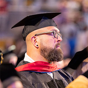 faculty at commencement ceremony