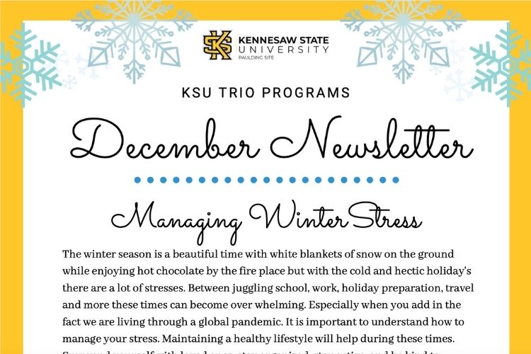 KSU TRIO December 2020 Newsletter